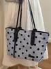 Bolsa de Mão Tendência Grande Capacidade para Mulheres 2026 Moda Coreana Versátil Bolsa de Ombro Estilosa de Alto Valor Bolsa Tote de Bolinhas