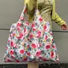 Nueva Bolsa de Viaje Plegable Ecológica de Dibujos Animados Portátil Supermercado Gran Capacidad Bolso de Hombro para Compras Bolso Tote para Mujer