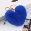 Hebilla de Corazón de Felpa Hebilla de Bola de Pelo de Corazón de Melocotón Colgante para Equipaje de Mujer Colgante de Coche Llavero de Bola de Pelo de Corazón Multicolor