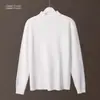 Suéter de cuello alto medio para hombre de Otoño e Invierno, de punto moderno de corte holgado, capa base de cuello medio, estilo coreano ajustado, engrosado y cálido