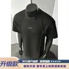 Conjunto Ootd para Hombre de Diseño Juvenil, Holgado, Manga Corta, con un Aire Masculino, Camiseta de Algodón Espacial Estilo Americano de Peso Pesado con Remaches