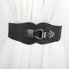 Sello de Cintura Vintage Moda Femenina Elástico Decorativo Cinturón Ancho con Vestido Suéter Falda de Cintura Exterior Sello de Cintura Elástico
