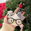 Llavero de Peluche Hello Kitty de Moda Gafas DIY Miu Accesorio Colgante Encanto Exquisita para Bolso