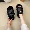 Elegantes Zapatillas de Pantufla de Piel Suave para Mujer, Otoño 2026, de Moda para Usar en Exteriores, Estilo Coreano Versátil, Zapatos Gruesos de Piel Perezosos
