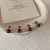 Pendientes de Aro Saturno con Circonita Microincrustada para Mujer, Pendientes Versátiles de Moda Retro de Alto Valor, Pendientes de Lujo Ligero de Nicho de Gama Alta