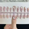 Comercio exterior transfronterizo tamaño completo 30 piezas sin lima, plegables, sin costuras, pegatinas para uñas, puntas de uñas francesas removibles