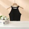 Celebridade da Internet Popular Colete Personalizado com Decote Halter para Mulheres Verão Sexy Ultra-Curto Mostrando o Umbigo Tubo de Modal com Fio Alça Fina
