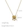 National Moda segurança fechadura borla colar para meninas estilo coreano clavícula cadeia Golden Rose Gold oco benção bloqueio pingente joias