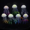 Decoración para Acuario de Medusas de Gelatina Luminosas Tipo Flotante No se Hunde Hierba Acuática Fluorescente Suave Decoración Submarina Medusas Falsas