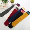 Calcetines para Niños Primavera y Otoño Combinan con Todo Barras Paralelas Calcetines de Alto Nivel para Bebé Calcetines Largos de Algodón para Bebé que Cubren la Rodilla