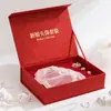 Caja de Embalaje para Accesorios de Boda Estilo Chino Caja de Regalo Roja Decoración de Joyería para el Día de San Valentín Caja de Regalo para Tocados de Novia Personalización