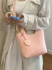 Bolso de Hombro de Color Sólido Transfronterizo para Mujer 2026, Bolso Cruzado Elegante para el Trabajo, Bolso Cubo Simple de Mano