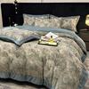 Popular Terciopelo Engrosado Leche Terciopelo Juego de Cuatro Piezas Antiestático Cálido Terciopelo Cama Cálida Sábanas y Fundas de Edredón 25 Productos Nuevos