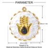 Herradura Grande Europea y Americana Colgante DIY de Acero Inoxidable Colgante de Joyería para Mujer Corazón Cruz Fátima