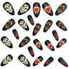 Arte de uñas de Halloween con diseños de calavera y flor, parches de uñas postizas desmontables de 24 piezas en caja, comercio exterior europeo y americano
