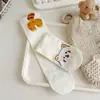 Calcetines de Animales 3D de Dibujos Animados para Mujer, Estilo Japonés Ins Otoño e Invierno, Calcetines de Caña Media Lindos Abstractos Originales con Diseño de Gato Trasero