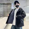 Jaqueta Masculina Outono e Inverno com Forro de Lã e Espessamento, Novo Estilo 2026 para Crianças Maiores, Parka de Inverno com Capuz para Crianças, Estilosa
