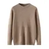 Suéter de Cashmere Puro de Alta Qualidade e Luxo Baicaierong Outono/Inverno 2026 para Homens, Suéter de Tricô Pulôver com Gola Redonda