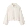 INS transfronterizo europeo y americano 2026 nueva moda elegante Amazon para mujer al por mayor color liso cremallera chaqueta acolchada abrigo