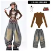 Ropa para Niñas de Jazz Danza Urbana de Moda Trajes de Presentación de Street Dance para Niños Estilo Dulce y Fresco para Grupos de Niñas Disfraces de Presentación de Baile para Niños