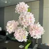 Flor de Hortensia de Caramelo de 5 Cabezas, Rama Única Estilo Coreano, Flor Artificial de Boda, Decoración de Flores Artificiales, Arreglo Floral, Diseño de Escena de Hotel
