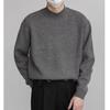 Suéter Retrô Moda Estilo Hong Kong Masculino Senso Gola Alta Casual Tricô Tendência Coreana Cor Sólida Nicho Interior