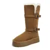 Botas de nieve blancas de suela gruesa del noreste para mujer, nuevo modelo invierno 2025, forradas de peluche, cálidas, extremadamente estilosas, botas largas, botas de algodón
