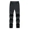 Pantalones softshell suaves al por mayor para deportes al aire libre para hombre, corte ajustado, engrosados, nuevos pantalones softshell de forro polar para otoño e invierno, pantalones de senderismo para mujer