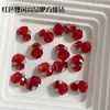 Decoraciones de uñas con diamantes de imitación rojos Ankora, artículo de moda entre las celebridades de internet, bolas de diamantes de imitación rojo sangre, accesorios de uñas rojos para Año Nuevo