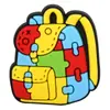 Patches de Borracha Macia em PVC Desenho Animado Conscientização Autismo Broche Plano Capa de Celular Roupas Acessórios DIY