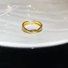 Anillo Abierto Geométrico de Circonita Estilo Palacio Francés, Anillo de Dedo Índice de Alta Gama de Nicho, Joyería de Moda, Exquisita y Personalizada para Mujeres