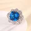 2024 nuevo Zhuang Shengsheng joyería simulación corindón rojo cristal azul gordo traje colgante de moda 14*14-12*12