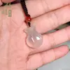 Colgante de Calcedonia Natural Nudo de Bambú Pez y Melón de la Suerte, Mismo Estilo que en Xiaohongshu, Ágata Tipo Hielo Zorro Hebilla de la Paz Colorida