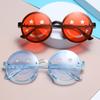 Nuevas Gafas de Sol Redondas Retro de Moda para Niños, Lindas, con Personalidad, de Dibujos Animados, Sonrientes, Color Caramelo, Gafas de Sol Trendy para Niños y Niñas