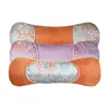 Almohada de Hueso de Ajenjo Calefactora Eléctrica Estilo Nacional Patchwork de Seda Almohada de Ajenjo Ayuda Multifuncional para Dormir Almohada de Soporte para el Cuello Almohada Cervical