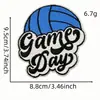 Patche Bordado de Desenho Animado Esportivo Vôlei Série Azul Patche Bordado com Glitter Acessórios para Roupas Emblema Termocolante