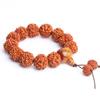 Pulsera Vintage de Rudraksha para Hombre, Rudraksha de 20 mm para Hombre, Semillas Limpias y Lavadas