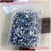 Rhinestones Irregulares de Fondo Plano para Uñas, 1440 Piezas, Venta al por Mayor, Cristales de Vidrio Mixtos en Color Blanco Transparente y Champaña, Decoraciones para Uñas