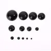 Ojos negros planos bolsa de material muñeca de lana diy ojos 3-24 mm múltiples tamaños accesorios hechos a mano diy