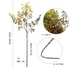 Plantas Artificiales Transfronterizas Decoración de Acción de Gracias Flores Falsas Flores de Seda Hojas de Eucalipto Plantas Decorativas para Exteriores Anti-UV