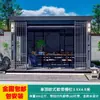 Pabellón de Patio de Villa Aleación de Aluminio para Exteriores Toldo Protector Solar Estilo Chino Terraza Exterior Jardín Ocio Pabellón con Persianas Estilo Europeo