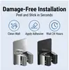 Soporte de Acero Inoxidable para Mopa y Escoba Montado en Pared, Sin Taladro Autoadhesivo Resistente Organizador para Baño Cocina