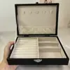 Caja de Joyería Multifuncional Transfronteriza para Pendientes, Aretes, Collares y Accesorios Caja de Regalo de Almacenamiento Caja de Joyería de Cuero PU de Una Sola Capa al por Mayor