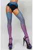 Medias Transparentes Caladas de Encaje Navideño para Mujer, Medias Negras Sexy
