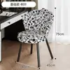 Silla de Comedor para Uso Doméstico, Silla de Mesa de Comedor Vintage, Silla de Tocador Estilo Francés, Taburete de Tocador de Madera Maciza Estilo Mediados de Siglo, Silla de Estudio Giratoria con Respaldo