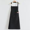 Delantal de lona impermeable con logotipo para cocina, ropa de trabajo para mujer, tirantes para adultos, camarero de restaurante, se puede personalizar.