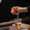 Moji Alum Rojo Esmalte Tapa Antigua Cuenco Juego de Té Kung Fu Cerámica Cuenco para Té de Roca Oro Ciruelo Orquídea Bambú Crisantemo Imitación Cuenco para Té con Espuma Caliente