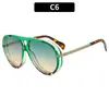 Óculos de Sol Retro Estilo Novo Europeu e Americano com Ponte Dupla, Armação Grande Estilo Aviador, Óculos Versáteis Casuais Tendência Personalizados para Mulheres