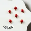 Accesorios para Uñas de Año Nuevo, Serie Roja Festiva Popular Estilo Chino, Lingotes de la Suerte, Bolsas de la Suerte, Decoraciones para Uñas de Aleación de Pez Dorado