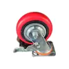 Ruedas Giratorias con Núcleo de Plástico PU Poliuretano Ruedas Giratorias con Freno 4/5/6/ 8pulgadas para Carros Industriales y Estanterías
